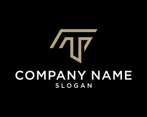 logo design modern logo initial T 
