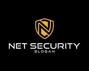 business logo design modern logo initial N security 