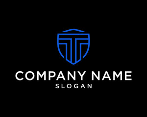 business logo design security logo initial T