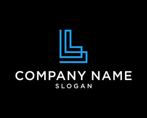 business logo design technology modern initial L 