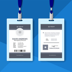 Modern Clean ID Card Template, Employee Identity Card Template, identity card design template
