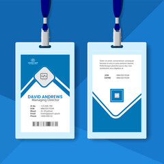 Modern Clean ID Card Template, Employee Identity Card Template, identity card design template