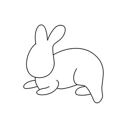 Bunny Outline Isolated Icon