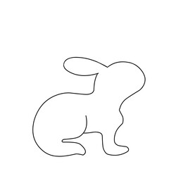 Bunny Outline Isolated Icon