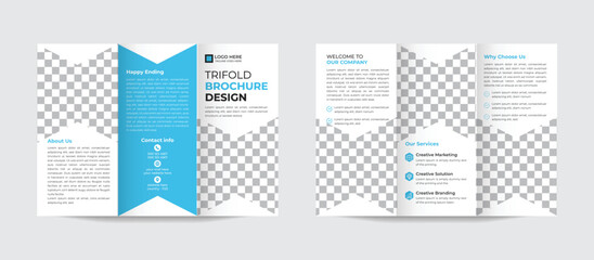 Creative corporate modern business trifold brochure template design
