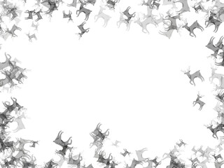 Christmas Frame Pattern Deer Background