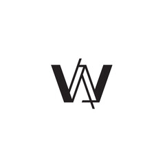 Letter W, WA or AW logo or icon design