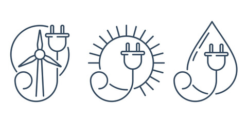 Sustainable energy - wind, solar, hydroelectric