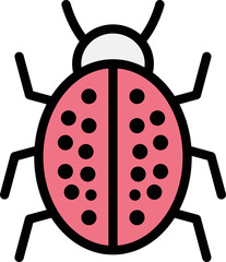 Ladybug Vector Icon Design Illustration