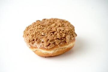 Cookie butter Donut / Doughnut isolated on white background