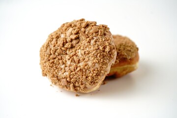 Cookie butter Donut / Doughnut isolated on white background