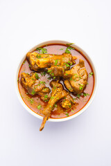 Indian style Mutton OR Gosht Masala OR indian lamb meat rogan josh served with Naan