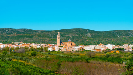 Fototapeta na wymiar panoramic view of Alcala de Xivert, Spain