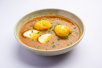 Anda Masala or Egg Curry is popular indian spicy food