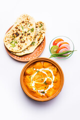 Tasty butter chicken curry or Murg Makhanwala or masala dish from Indian cuisine