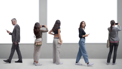 Visitors at the art gallery