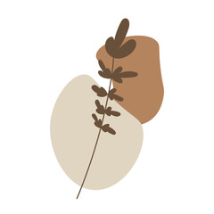 aesthetic pastel blob with leaf