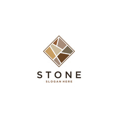 stone logo template in white background