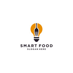 smart food logo template in white background