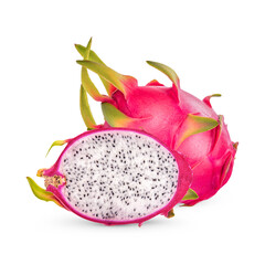 Dragon fruits isolated on transparent background (.PNG)