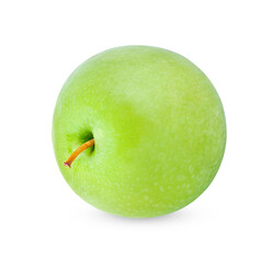 Fresh green apple isolated on transparent background (.PNG)