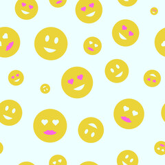 Groovy cute pattern. Seamless pattern in y2k style
