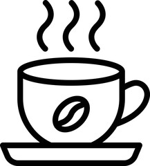 Hot Coffee Vector Icon Design Illustration
