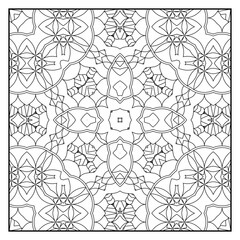 Mandala coloring page for adults. Mandala background. Mandala pattern coloring page. Hand drawn mandala pattern background. Vector black and white coloring page for coloring book.