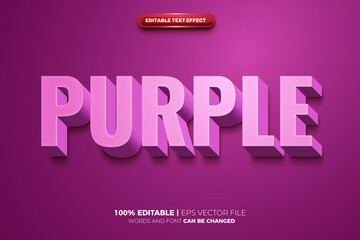 Purple 2 Bold 3D editable text effect