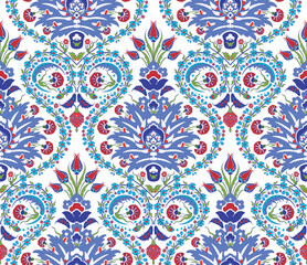 seamless pattern designed with ottoman tile motifs