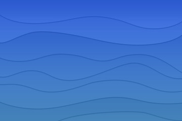Blue paper wave abstract banner design. Elegant wavy vector background
