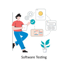 Software Testing Flat Style Design Vector illustration. Stock illustration