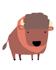 Big and small animals, bright colors, pastel colors