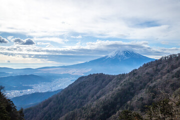 Fototapeta premium 山梨県 三ツ峠山山頂から望む絶景 
