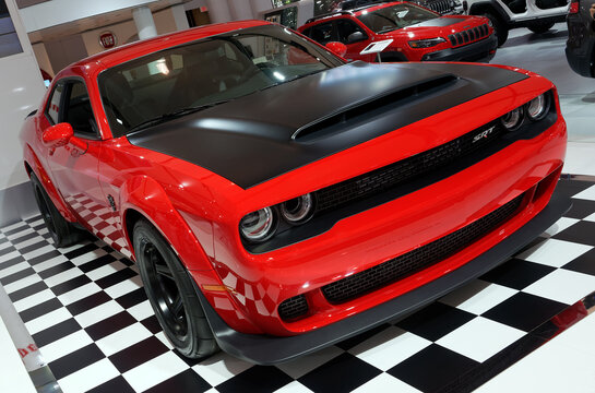 TORONTO, CANADA-FEBRUARY 15, 2018: at the 2018 Canadian International AutoShow,  the all new 2018 Dodge Challenger SRT Demon