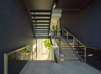 Luxury staircase in condominium or apartment. Architecture interior design decoration