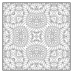 Mandala coloring page for adults. Mandala background. Mandala pattern coloring page. Hand drawn mandala pattern background. Vector black and white coloring page for coloring book.
