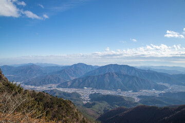山梨県　三ツ峠山山頂から望む絶景
