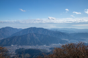 山梨県　三ツ峠山山頂から望む絶景
