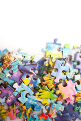 Fototapeta na wymiar jigsaw puzzle pieces