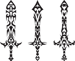 Tribal Tattoo design of swords