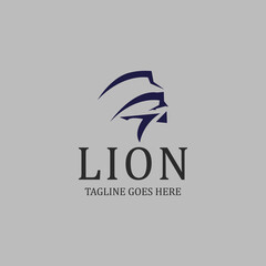 Lion logo design template. Vector illustration
