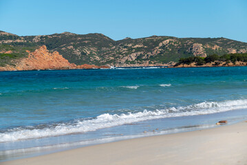 Beautiful white sandy beach at San Teodoro Sardinia