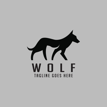 Wolf logo design template. Vector illustration