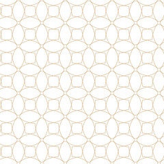 Geometric linear pattern, golden lines on a white background, interesting rounded lines and patterns