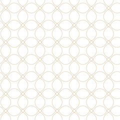 Geometric linear pattern, golden lines on a white background, interesting rounded lines and patterns