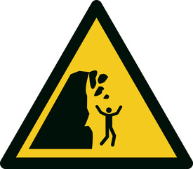 ISO 7010 W053 Warning; Unstable cliff