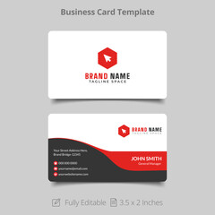 Corporate business card design template