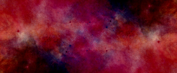 Fototapeta premium red and yellow background, abstract watercolor background with space. colorful sunrise or sunset colors in cloudy shapes. beautiful hues of yellow gold and pink in hand painted watercolor background