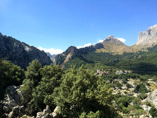 Landscape with mountains and clouds